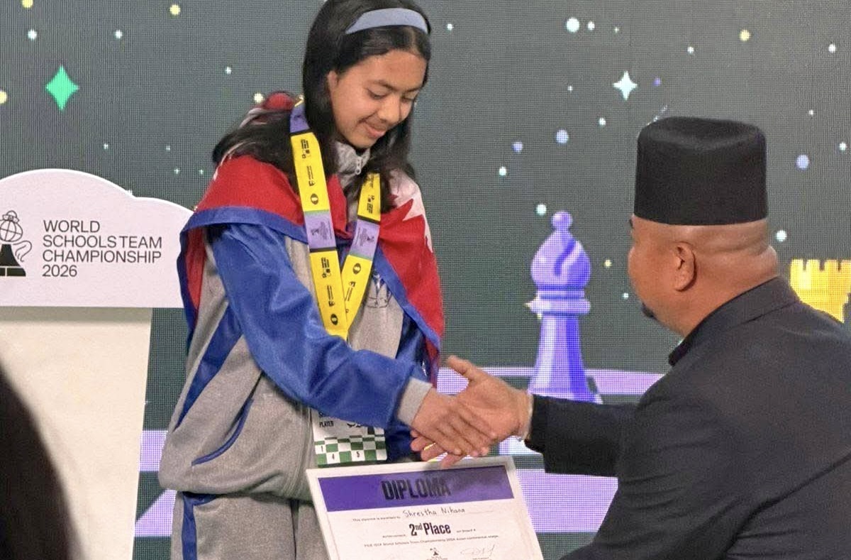 अन्तर्राष्ट्रिय चेसका निहाना श्रेष्ठलाई रजत पदक