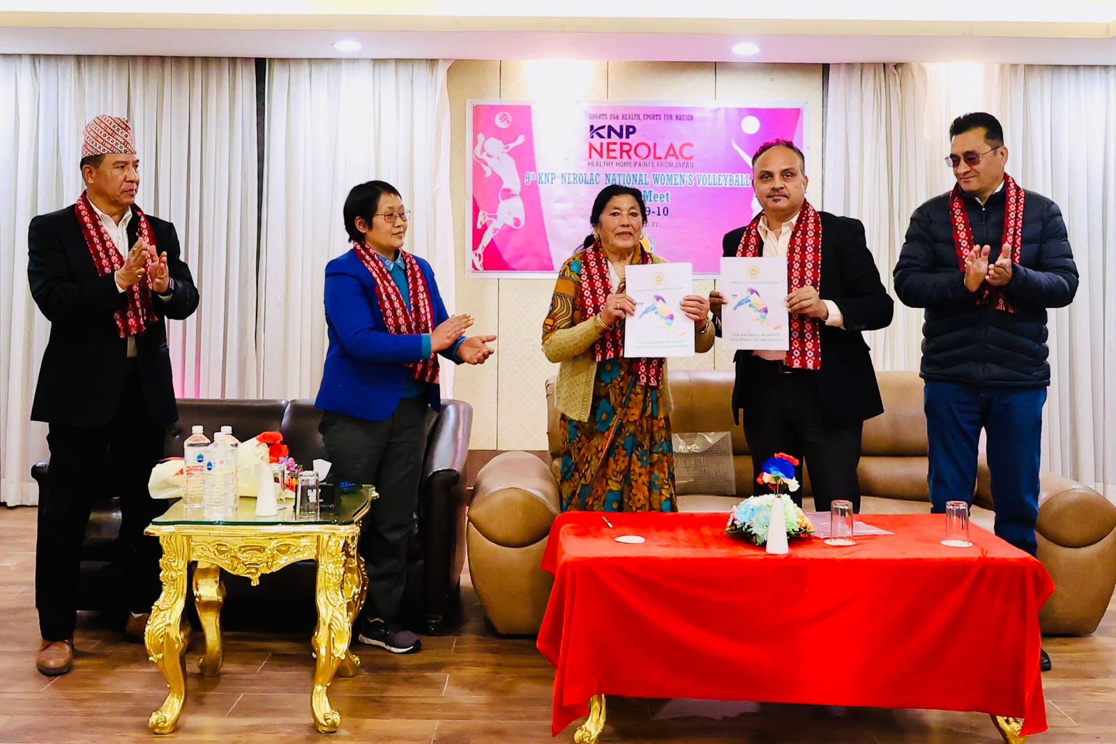 नवौँ राष्ट्रिय महिला भलिबल प्रतियोगिता पुस २३ देखि, पाँच टोलीको सहभागिता