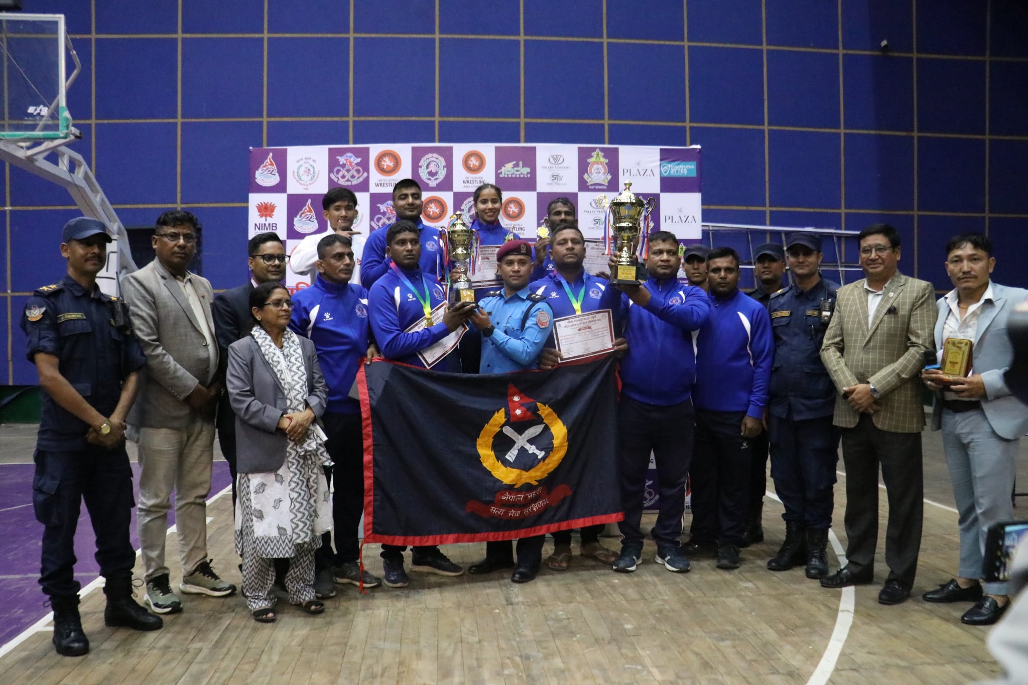 पुलिस टिम कुस्ती च्याम्पियन